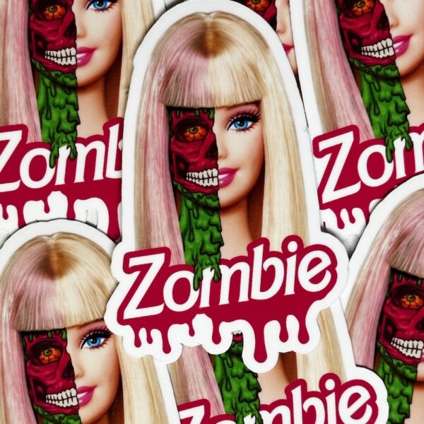 Barbie Zombie Halloween Sticker