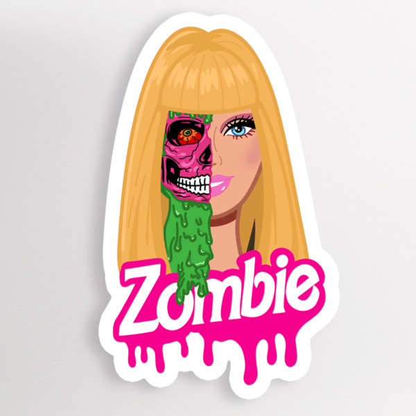 Zombie Doll Halloween Sticker