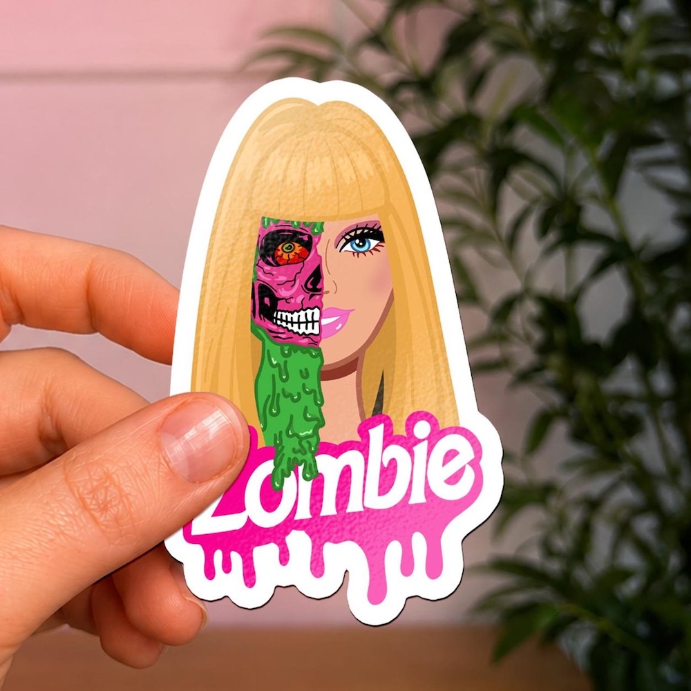 Zombie Doll Halloween Sticker