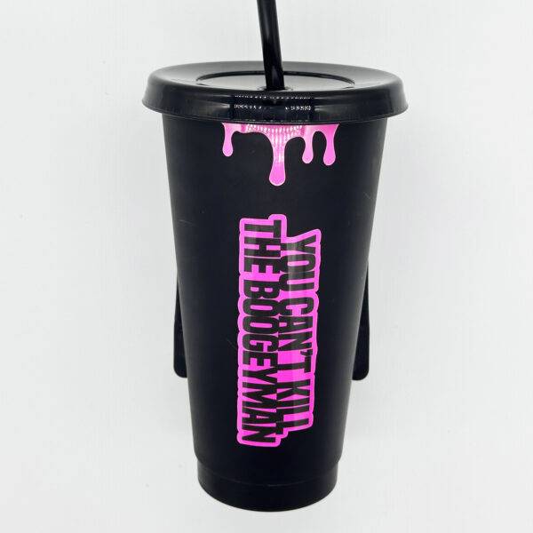 Floral Michael Myers Plastic Cold Cup - Image 2