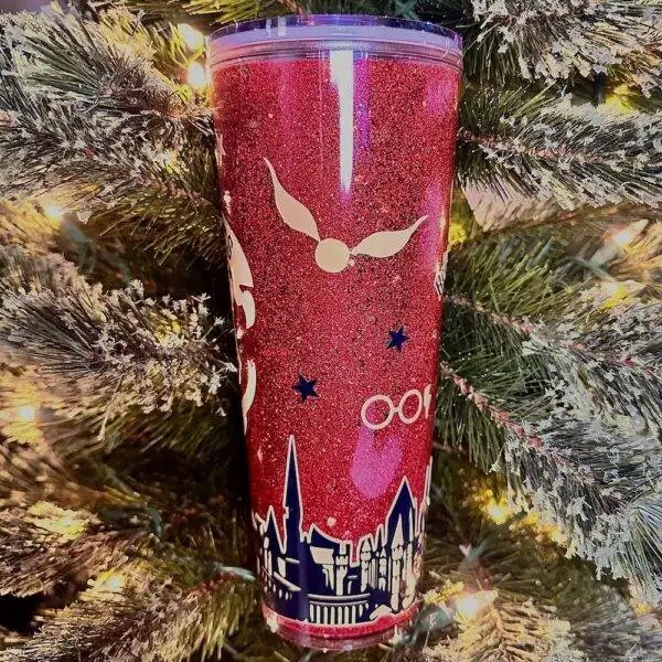 Harry Potter Hogwarts Acrylic Glitter Tumbler - Image 2