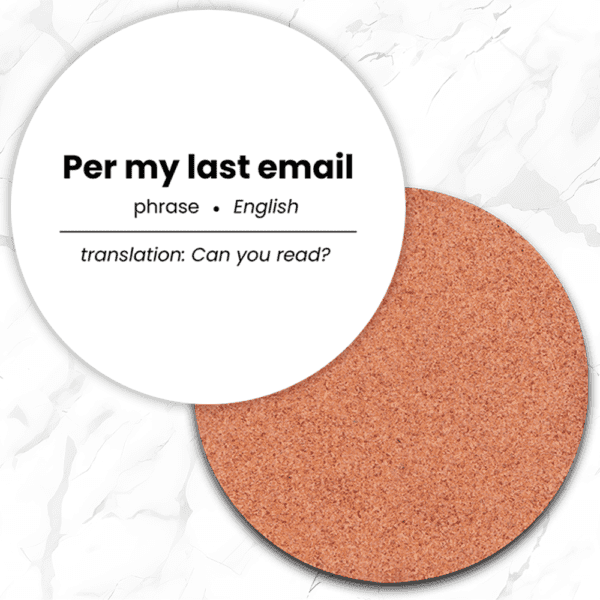 Corporate Lingo Phrase Coasters Set - Image 5