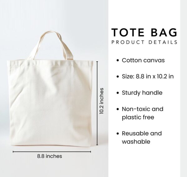 90's Nostalgia Mini Canvas Tote Bag - Image 3