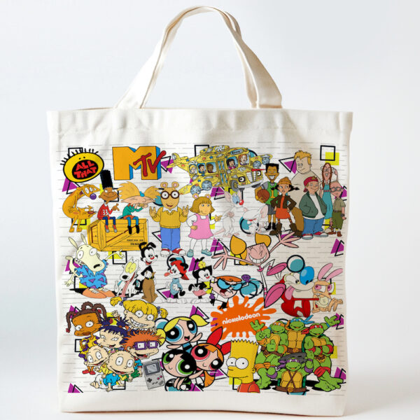 90's Nostalgia Mini Canvas Tote Bag