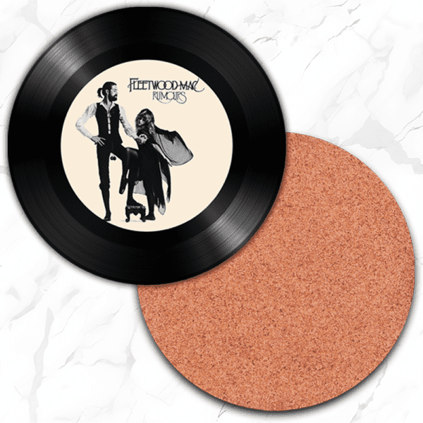 Pink Floyd, Bob Marley, Fleetwood Mac, The Beatles Vinyl Record Coasters - Image 4