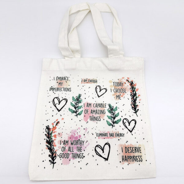 Inspirational Boho Mini Canvas Tote Bag