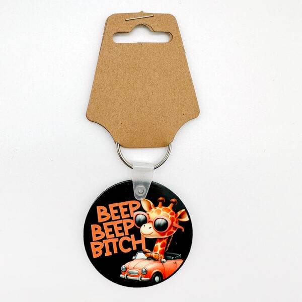'Beep Beep, B*tch' Giraffe Keychain