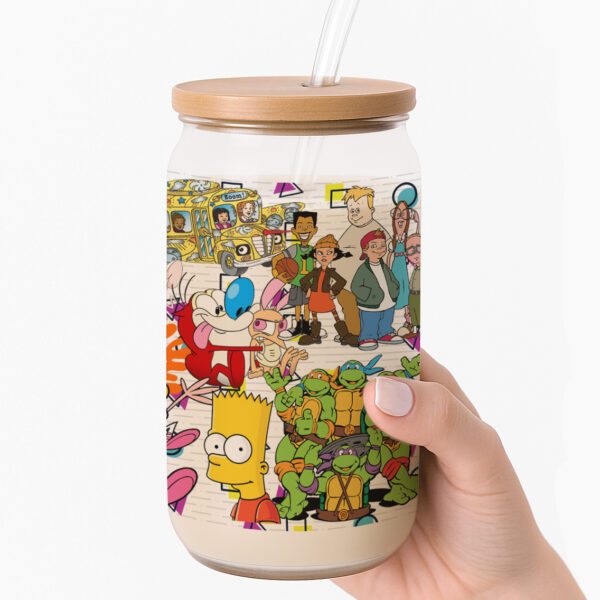 90's Kid Frosted Glass Cup - Image 3