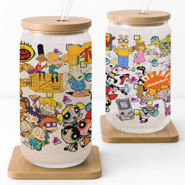 90's Kid Frosted Glass Cup - Image 4