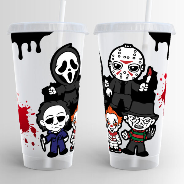 Horror Character Babies Plastic Cold Cup - Image 3