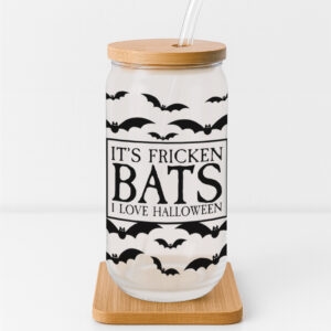 'It's Fricken Bats' Clear Glass Cup
