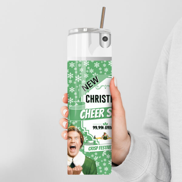 Buddy the Elf Christmas Cheer Spray Stainless Steel Tumbler - Image 3