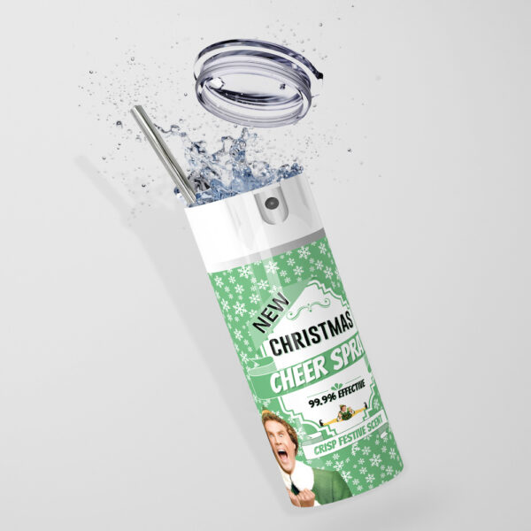 Buddy the Elf Christmas Cheer Spray Stainless Steel Tumbler - Image 5