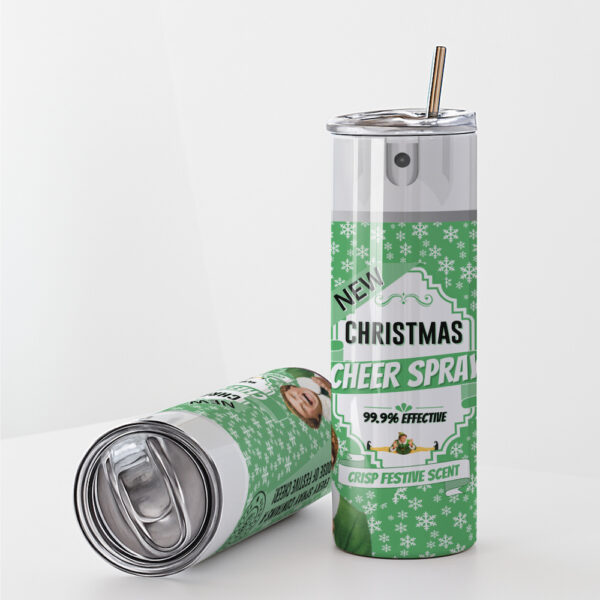 Buddy the Elf Christmas Cheer Spray Stainless Steel Tumbler - Image 6