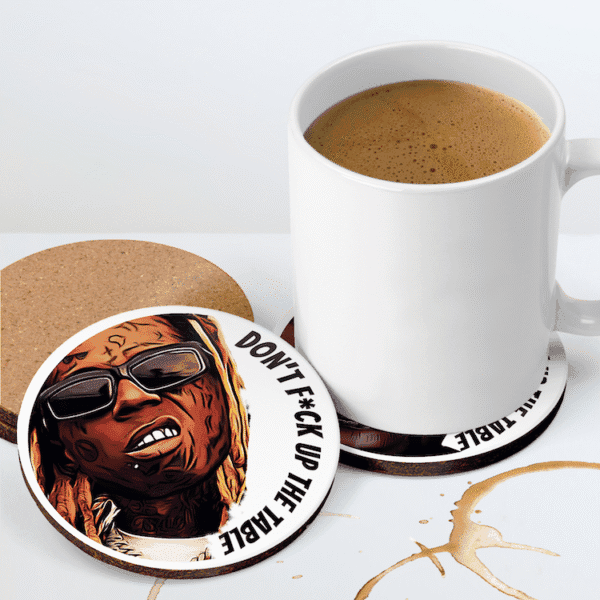 'Don't F Up The Table' Ice Cube & Lil Wayne Coasters - Image 3