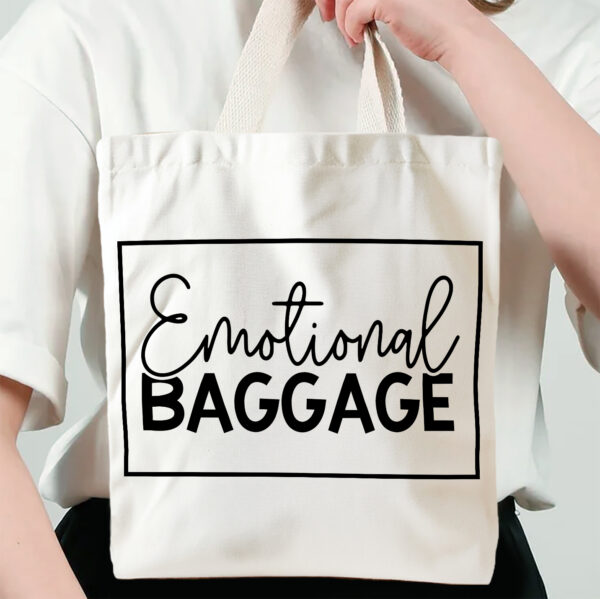 Emotional Baggage Mini Canvas Tote Bag - Image 3