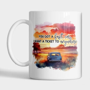 'Fast Car' Lyrics Ceramic Mug