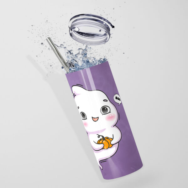 Cute Ghost Halloween Stainless Steel Tumbler - Image 5