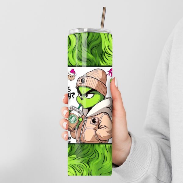 Milennial Grinch and Grinchette Stainless Steel Tumbler Set - Image 4