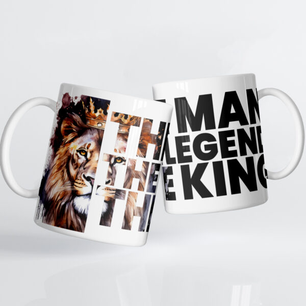 'The Man, The King, The Legend' Lion Ceramic Mug - Image 3