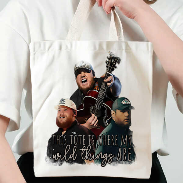 Luke Combs 'Where the Wild Things Are' Mini Canvas Tote Bag - Image 3