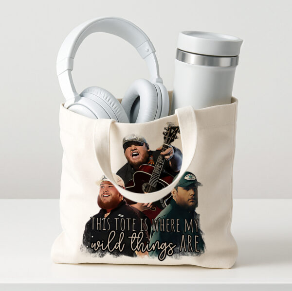 Luke Combs 'Where the Wild Things Are' Mini Canvas Tote Bag - Image 2