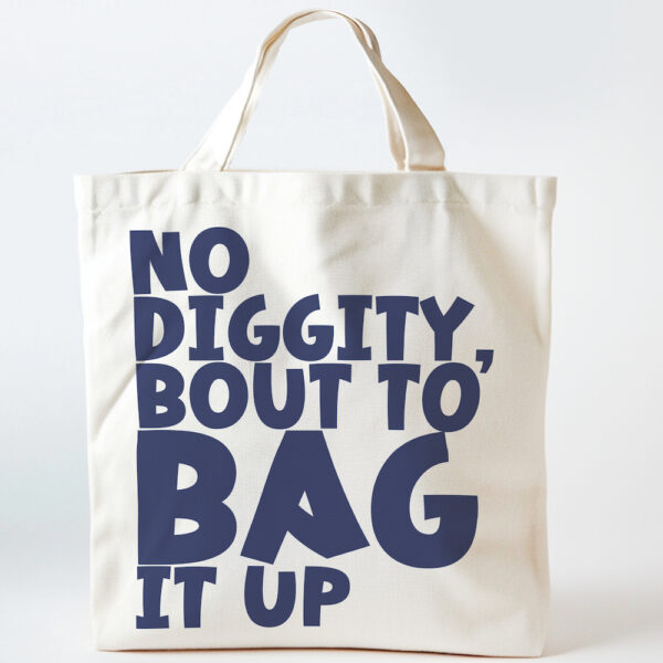 'No Diggity' Mini Canvas Tote Bag