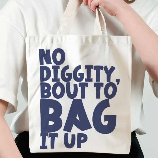 'No Diggity' Mini Canvas Tote Bag - Image 2