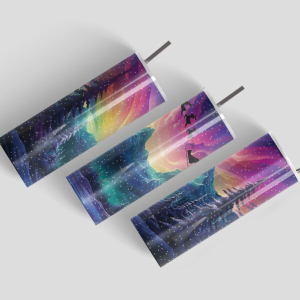 Winter Northern Lights Stainless Steel Tumbler - Image 4