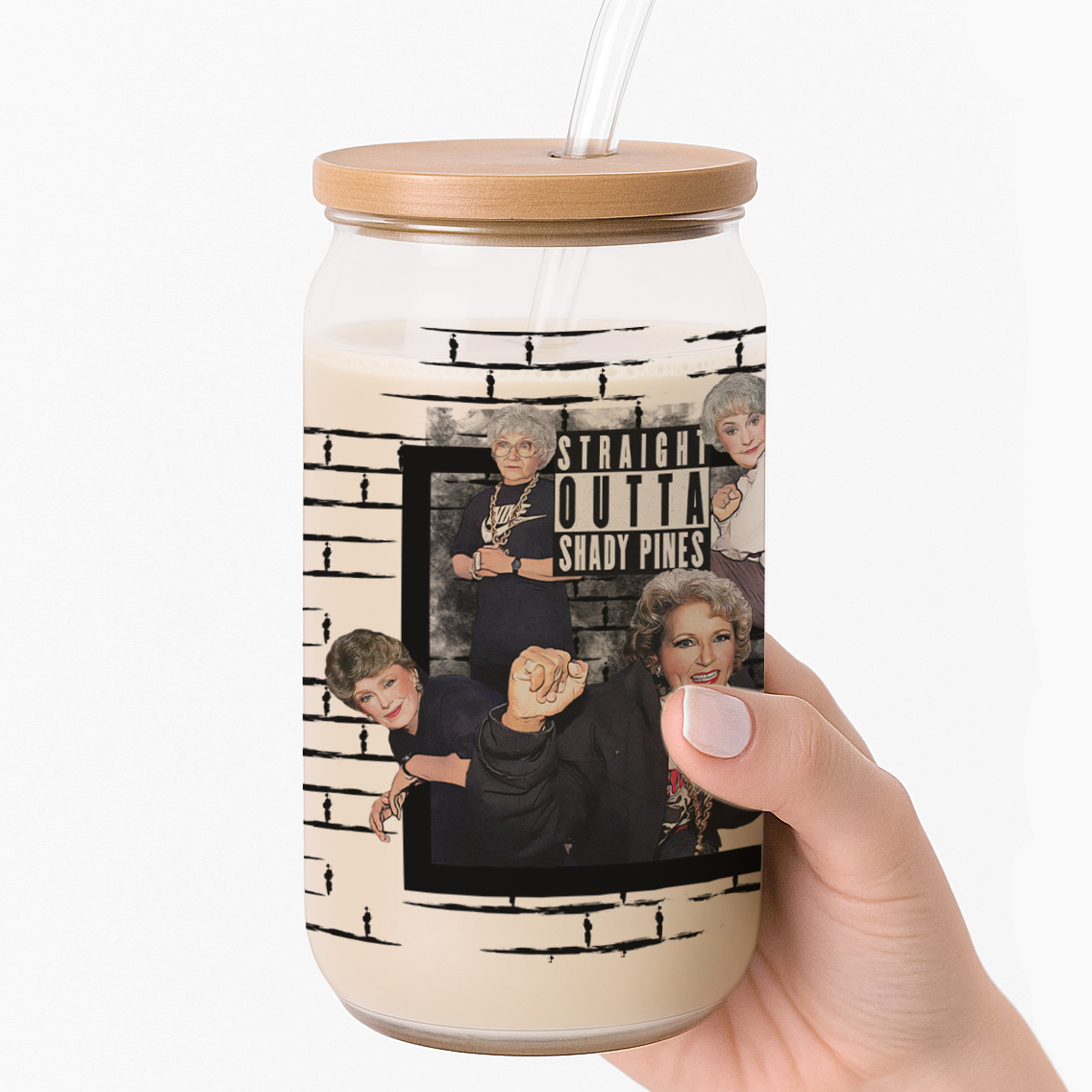 Golden Girls NWA Frosted Glass Cup - Image 3