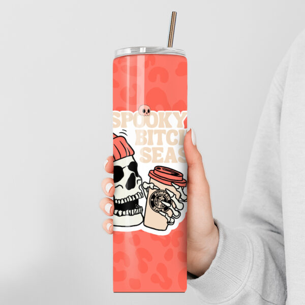 Spooky Bitch Season Stainless Steel Tumbler - Image 3