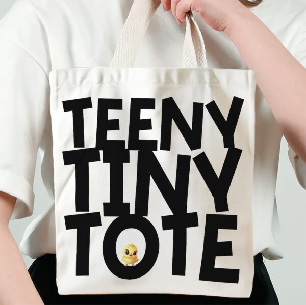 Teeny Tiny Tote Mini Canvas Tote Bag - Image 2