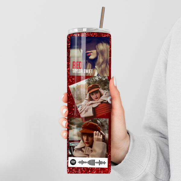 TS Red Era Spotify Activated Stainless Steel Tumbler - Image 3