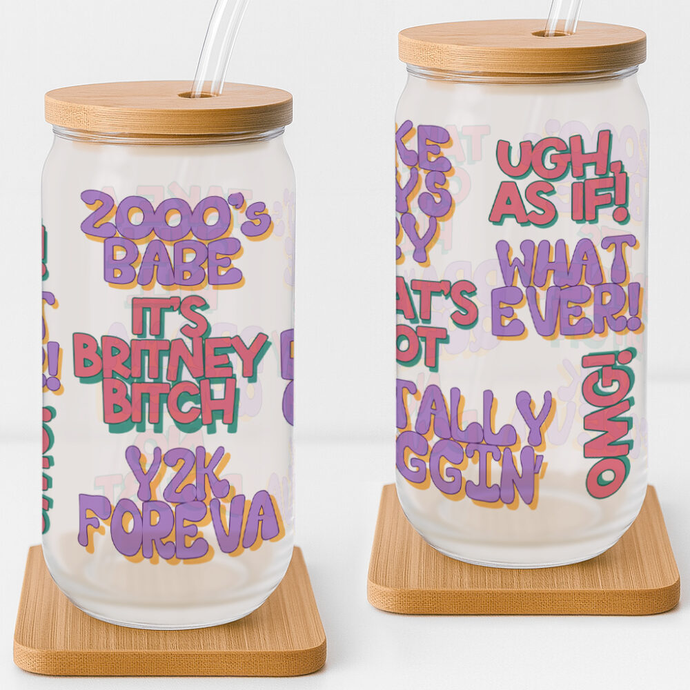 Y2K Babe Frosted Glass Cup