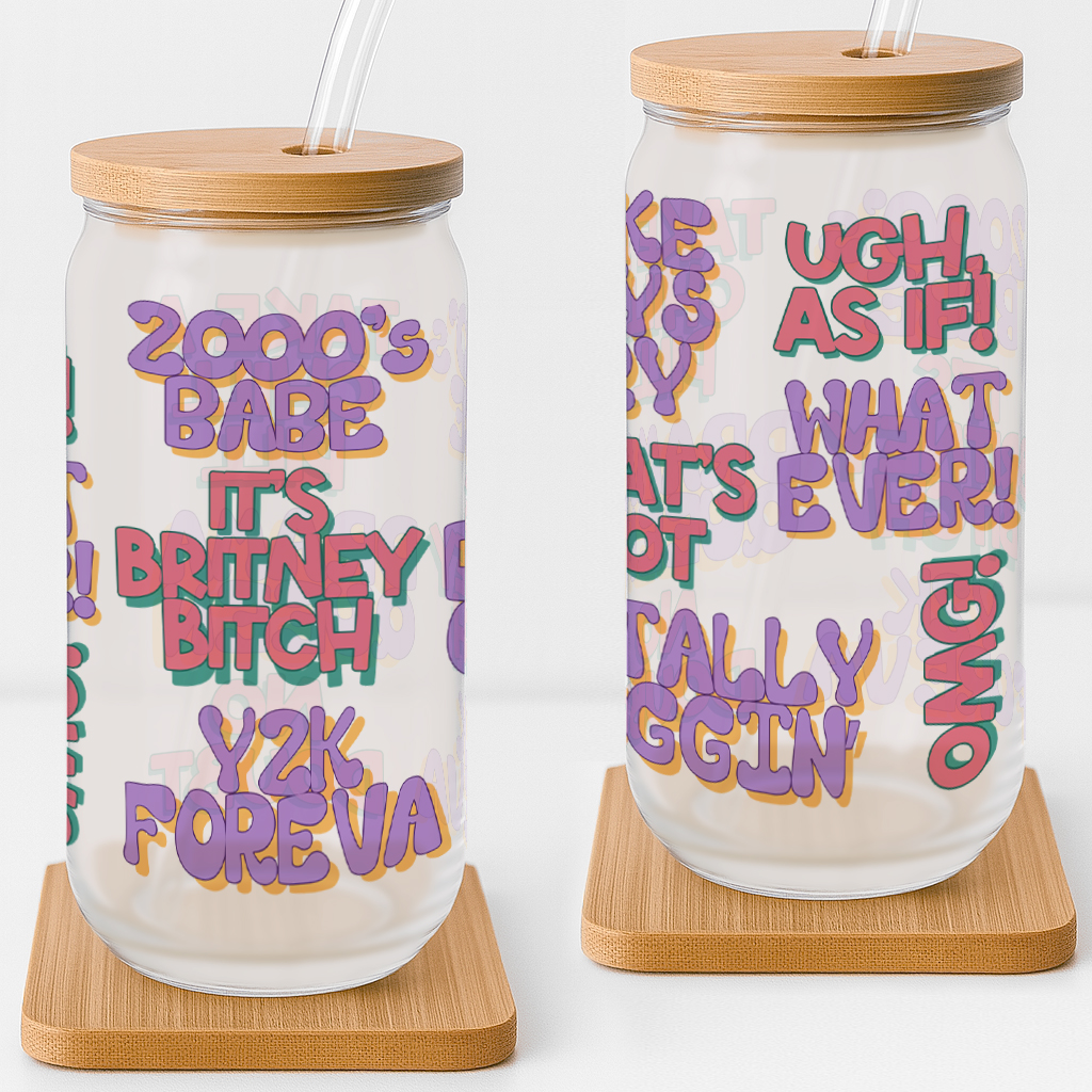 Y2K Babe Frosted Glass Cup