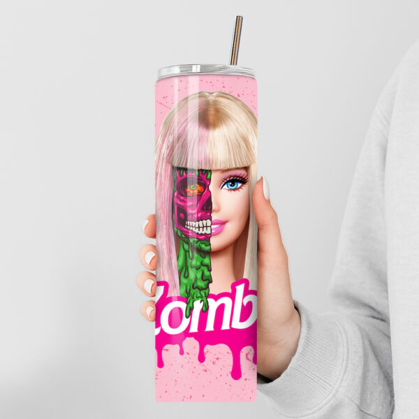 Zombie Doll Halloween Stainless Steel Tumbler - Image 3
