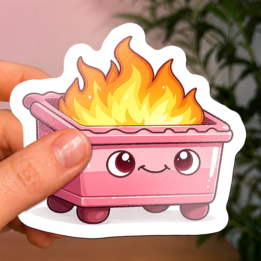 Dumpster Fire Sticker