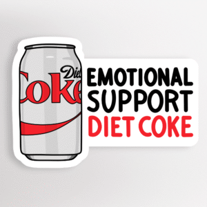 Emotional Support Diet Coke Sticker