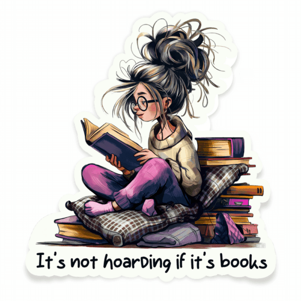 'It's Not Hoarding If It's Books' Sticker