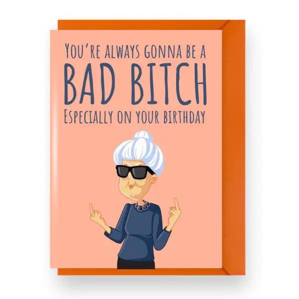 Bad Bitch Grandma Birthday Greeting Card