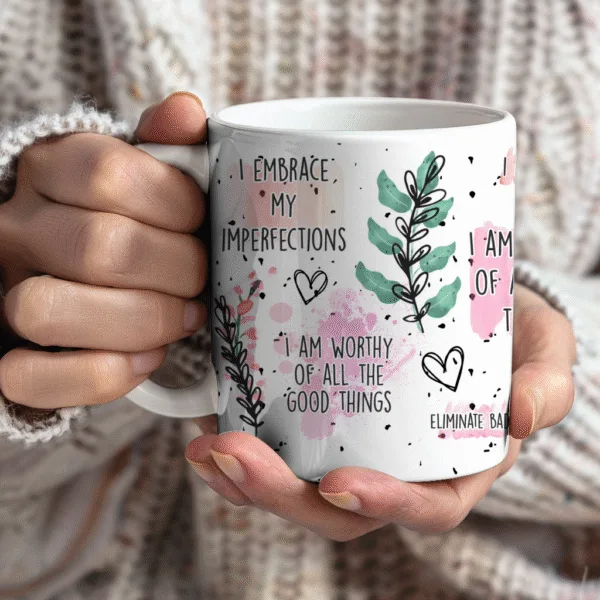 Boho Self Love & Inspiration 15oz Ceramic Mug - Image 3