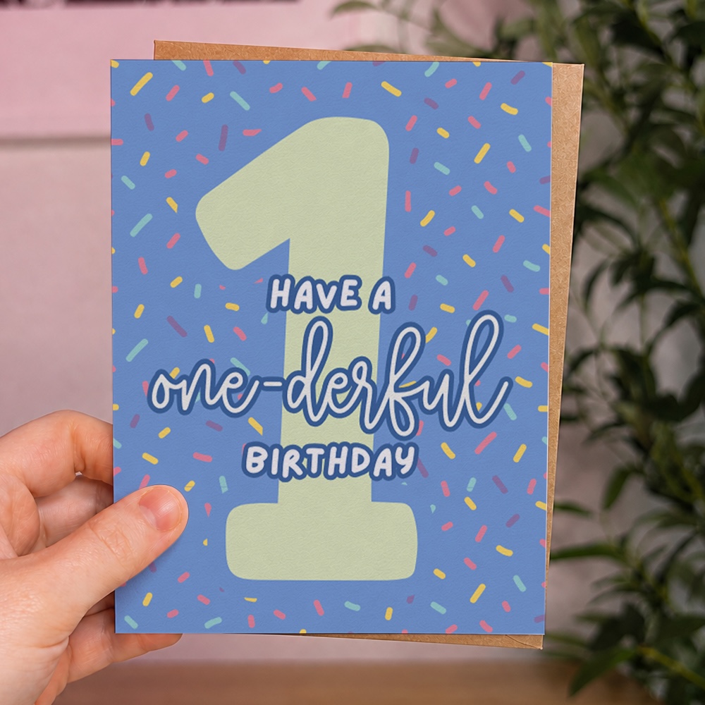 'Have A One-derful Birthday' 1 Year Birthday Card