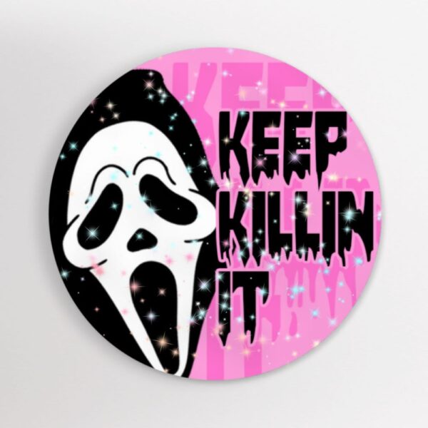 Scream Ghostface "Keep Killin' It" Halloween Glitter Sticker