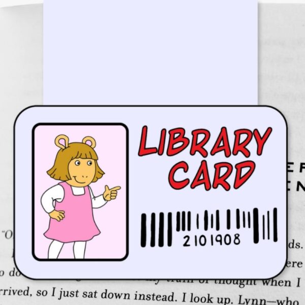 D.W. Arthur Library Card Magnetic Bookmark