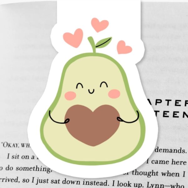 Adorable Avocado Magnetic Bookmark