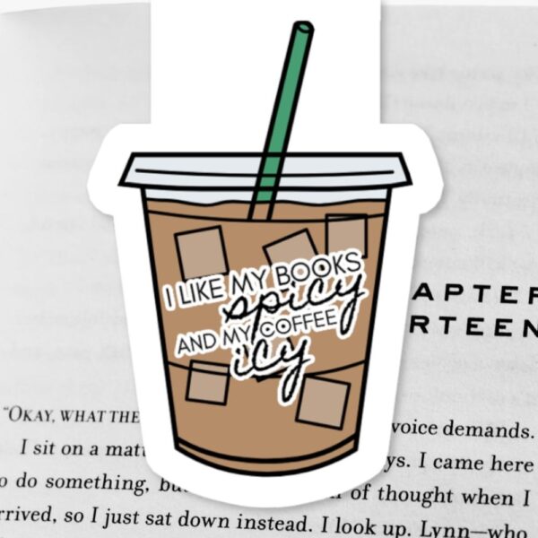 Iced Coffee, Spicy Books Magnetic Bookmark