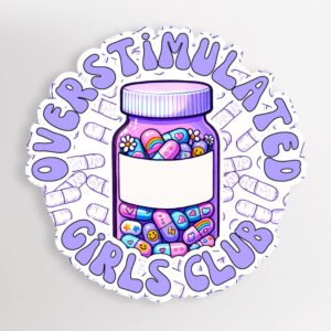 Overstimulated Girls Club Sticker