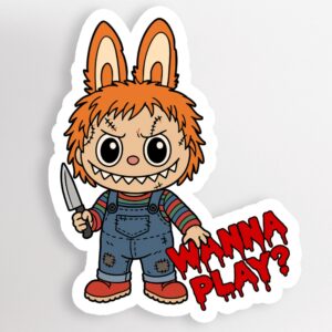 Labubu Horror Doll Halloween Sticker