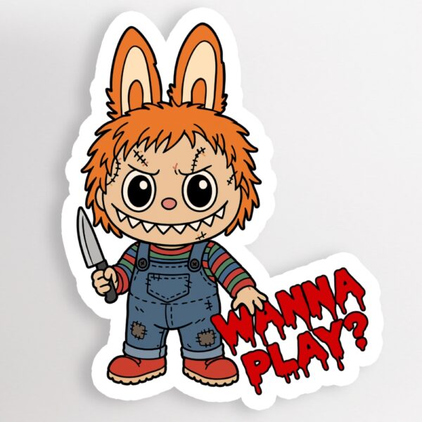 Labubu Horror Doll Halloween Sticker