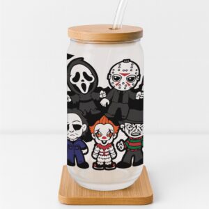 Horror Character Babies Halloween Frosted Glass Cup